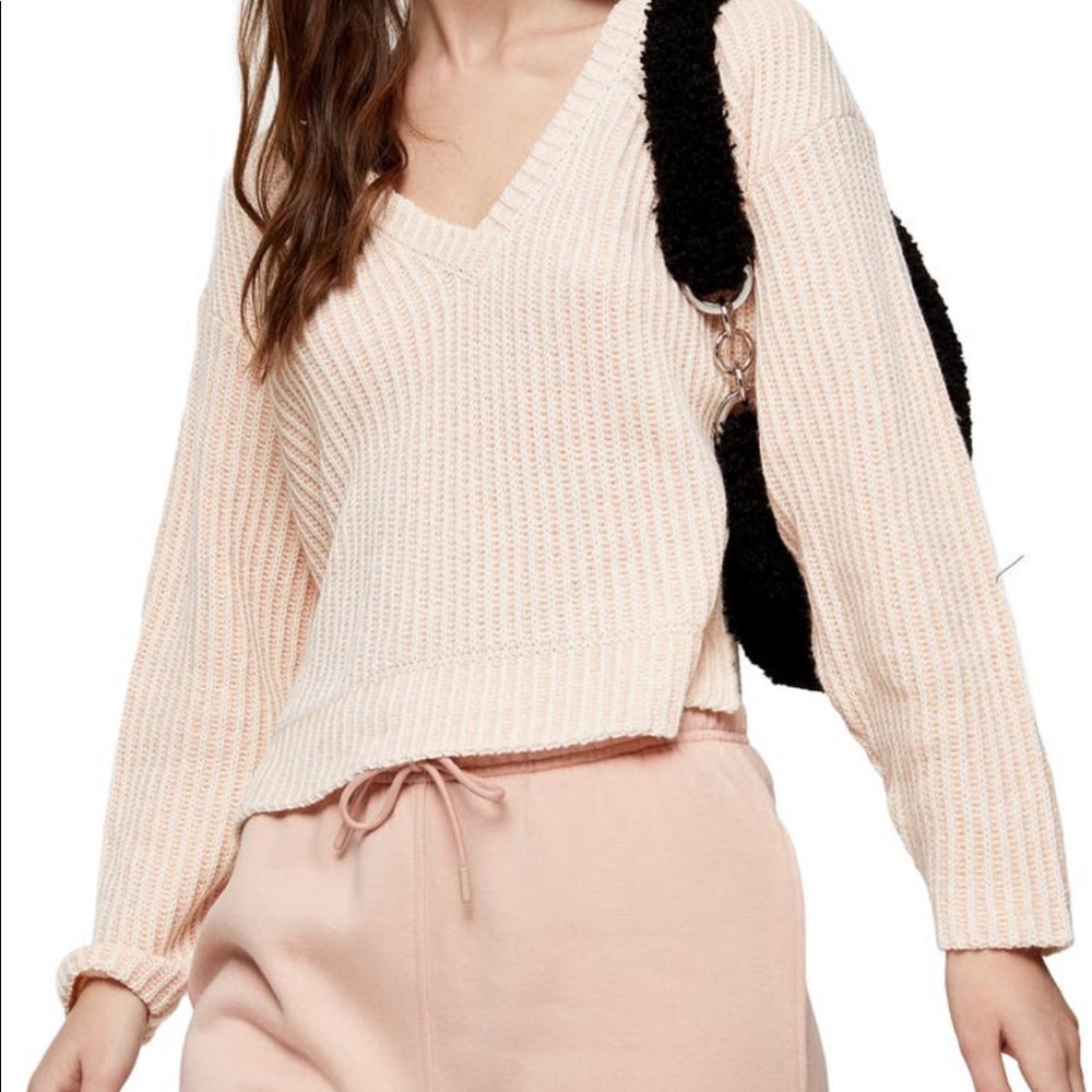 Topshop pink sweater